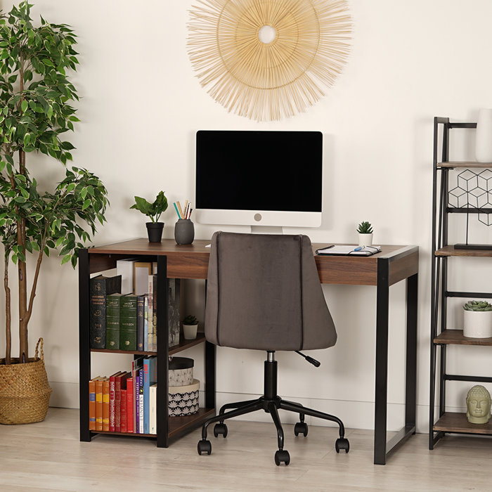 Zipcode Design™ Avondale 47" W Industrial Style Work Desk with Shelf